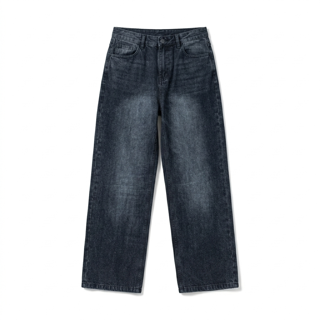 WIDE LEG JEANS – BLACK