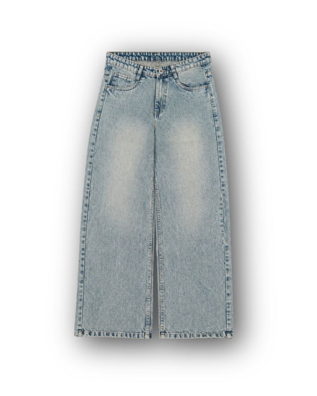STRAIGHT FIT JEANS-WHITE BLUE