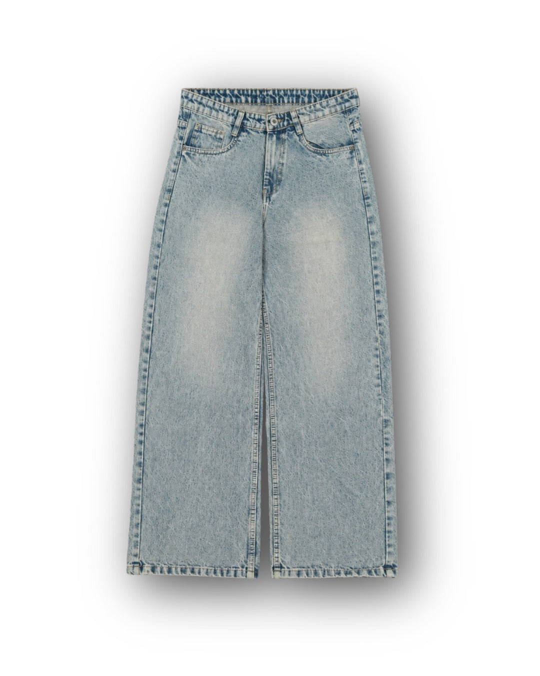 STRAIGHT FIT JEANS-WHITE BLUE