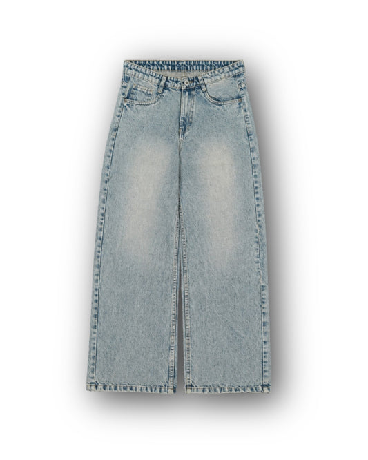 STRAIGHT FIT JEANS-WHITE BLUE
