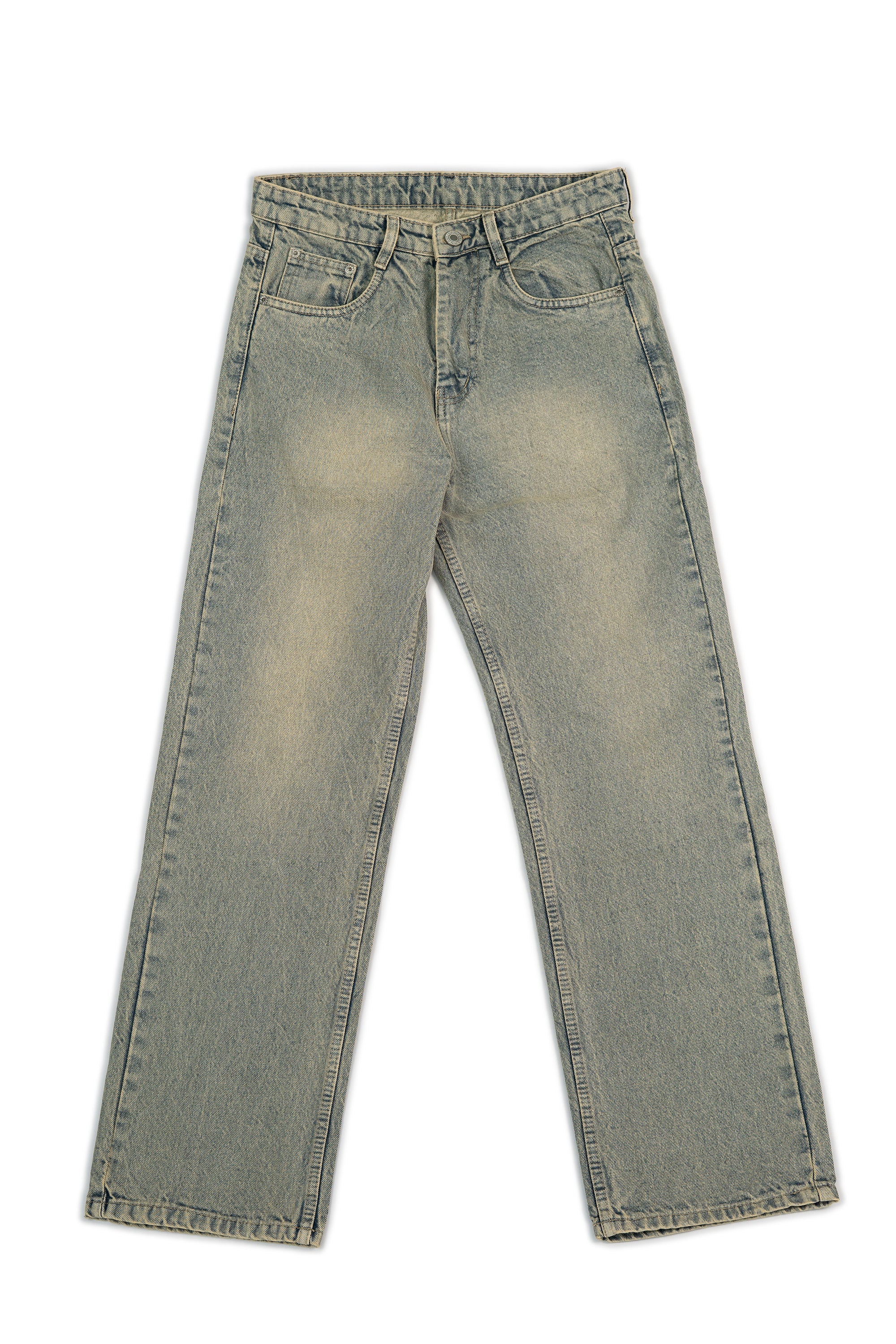 STRAIGHT FIT JEANS-YELLOW