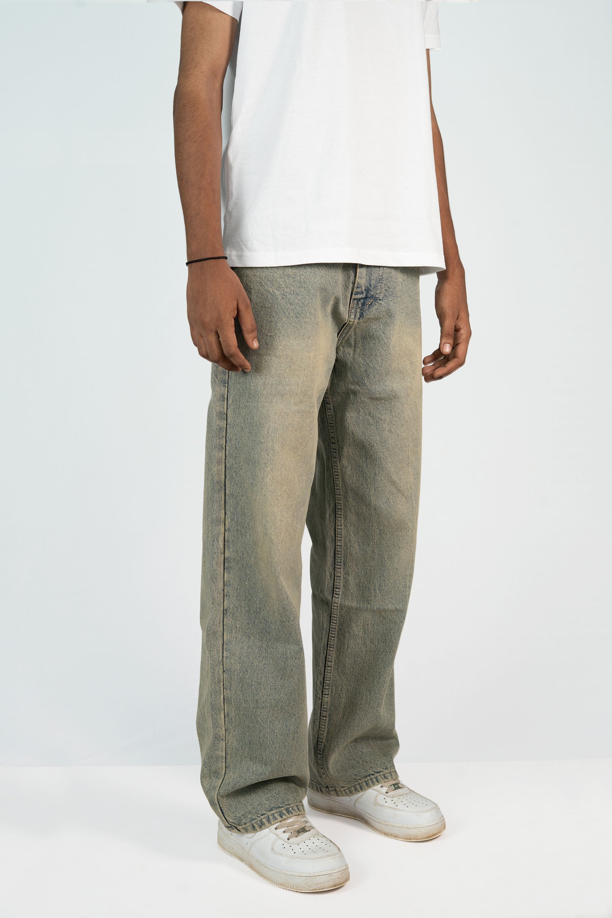 STRAIGHT FIT JEANS-YELLOW