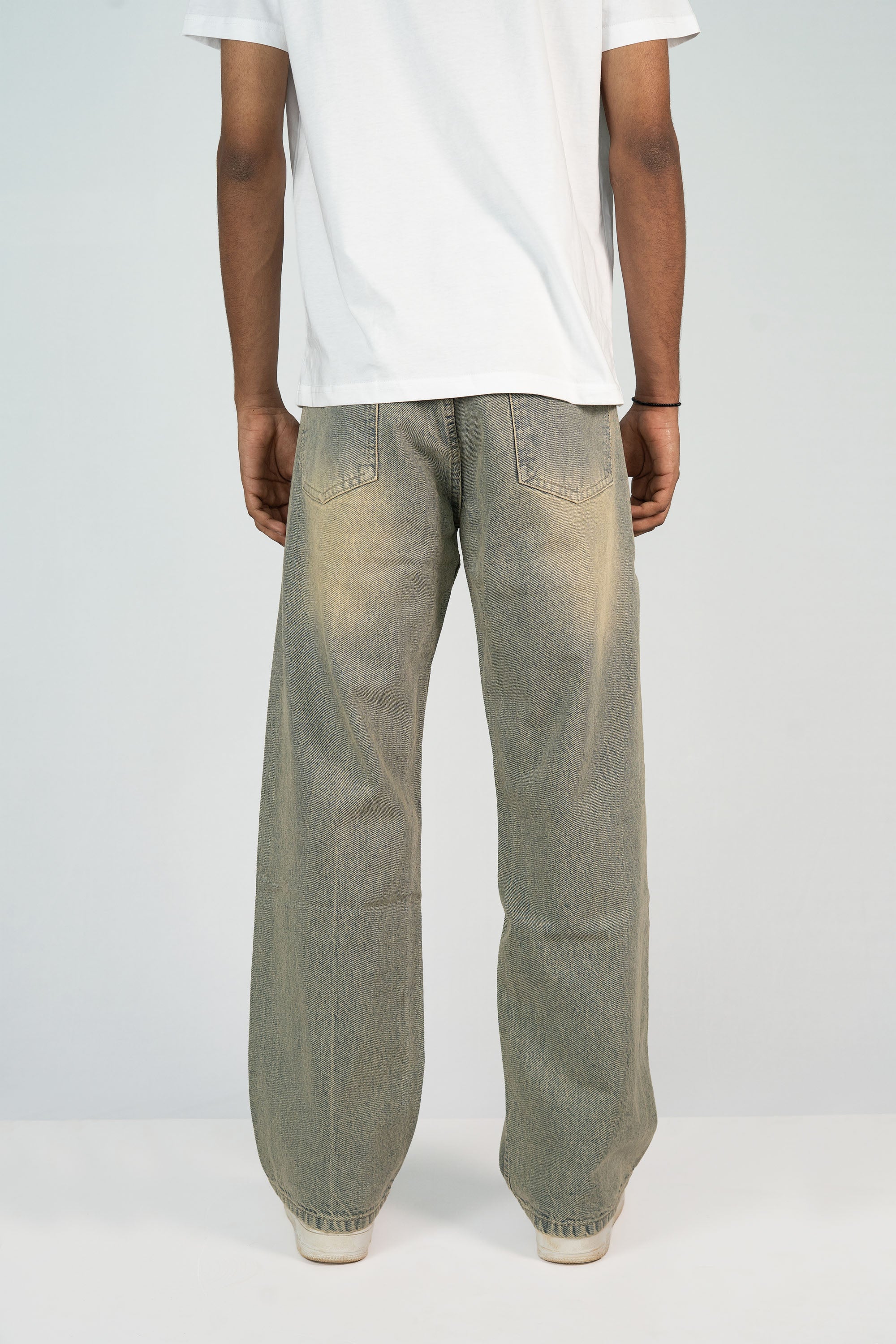 STRAIGHT FIT JEANS-YELLOW