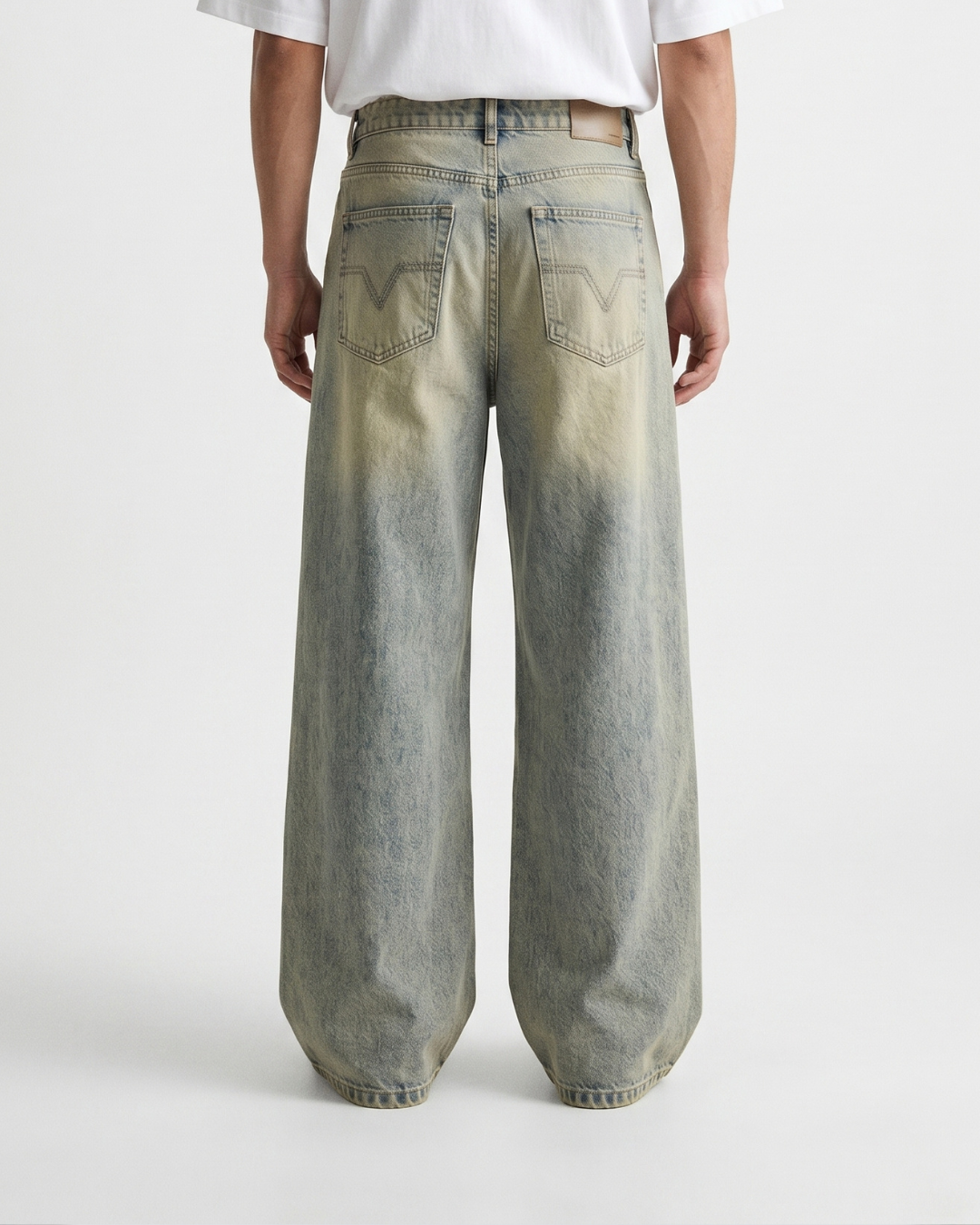 STRAIGHT FIT JEANS-YELLOW